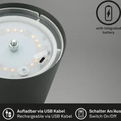 LED-bordlampe 7508015, antracit 2.700 K IP44 Touchdim