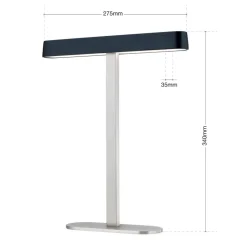 LED-bordlampe Auftakt nikkel/sort
