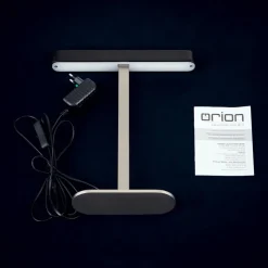 LED-bordlampe Auftakt nikkel/sort