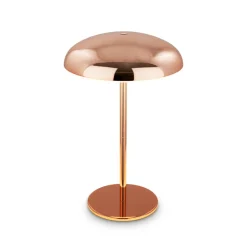 LED-bordlampe Brilo unplugged Caxa, kobberfarvet