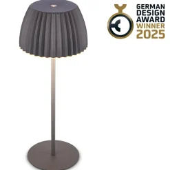 LED-bordlampe Brilo unplugged Riffle, 36 cm, antracit