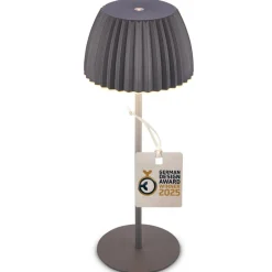LED-bordlampe Brilo unplugged Riffle, 36 cm, antracit