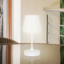 LED-bordlampe Campi, genopladeligt batteri, dæmpbar, hvid