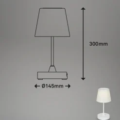 LED-bordlampe Campi, genopladeligt batteri, dæmpbar, hvid