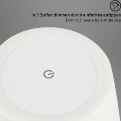 LED-bordlampe Campi, genopladeligt batteri, dæmpbar, hvid