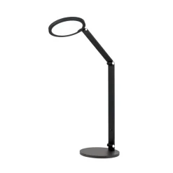 LED-bordlampe Fati, sort, højde 60 cm, aluminium, dæmper