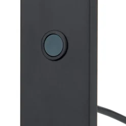 LED-bordlampe Fati, sort, højde 60 cm, aluminium, dæmper