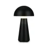 LED-bordlampe Fungo, genopladelig, sort