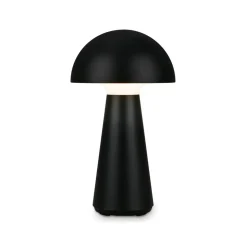 LED-bordlampe Fungo, genopladelig, sort