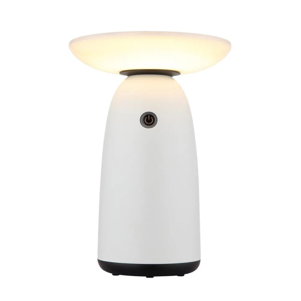 LED-bordlampe 36625, hvid, metal, 23 cm, dæmpbar