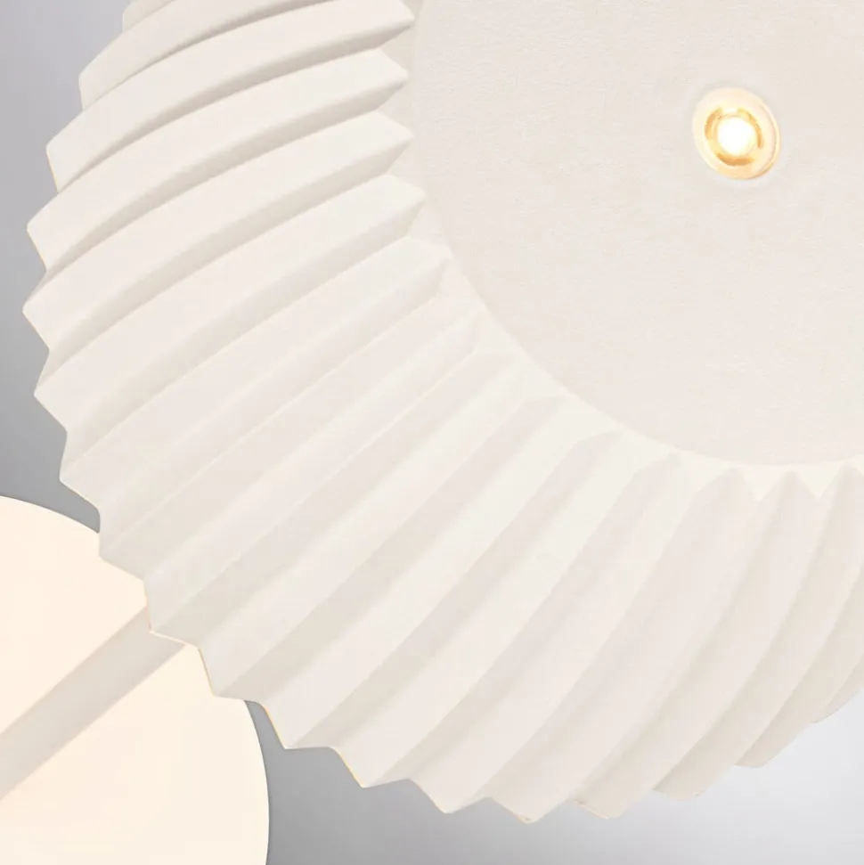 LED-bordlampe Loca, antik hvid, højde 36 cm, metal/plast