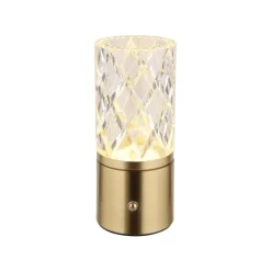 LED-bordlampe Lunki, messingfarvet, højde 19 cm, CCT
