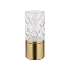 LED-bordlampe Lunki, messingfarvet, højde 19 cm, CCT