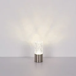 LED-bordlampe Lunki, messingfarvet, højde 19 cm, CCT