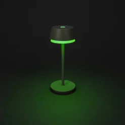 LED-bordlampe Lyon, grøn/grå, IP54, dæmper, CCT, RGB