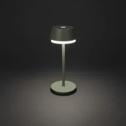 LED-bordlampe Lyon, grøn/grå, IP54, dæmper, CCT, RGB
