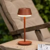 LED-bordlampe Lyon, terracotta, IP54, dæmper, CCT, RGB