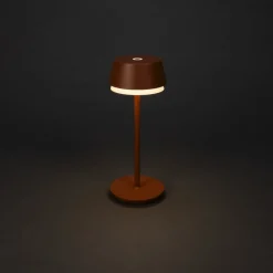 LED-bordlampe Lyon, terracotta, IP54, dæmper, CCT, RGB