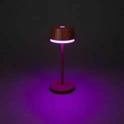 LED-bordlampe Lyon, terracotta, IP54, dæmper, CCT, RGB