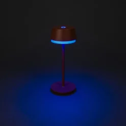 LED-bordlampe Lyon, terracotta, IP54, dæmper, CCT, RGB