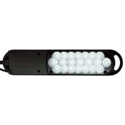LED-bordlampe MAULatlantic, sort, højde 38 cm, klemmefod
