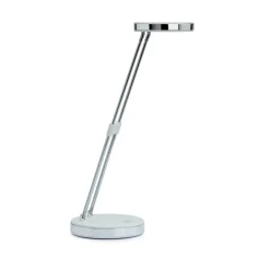 LED-bordlampe MAULpuck, teleskoparm, hvid