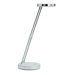 LED-bordlampe MAULpuck, teleskoparm, hvid