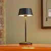 LED-bordlampe med batteri Facetta, 3-pak, sort, 22 cm, IP44