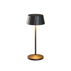 LED-bordlampe med batteri Facetta, 3-pak, sort, 22 cm, IP44