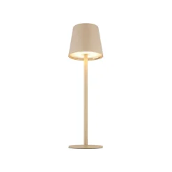 LED-bordlampe med batteri Vannie, sandfarvet, højde 36 cm, IP44