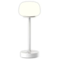 LED-bordlampe Pina hvid Højde 27,8 cm Metal/glas Touch