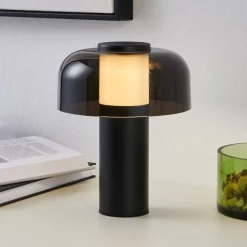 LED-bordlampe Ponente, Ø 16 cm, sort, CCT, dæmpbar