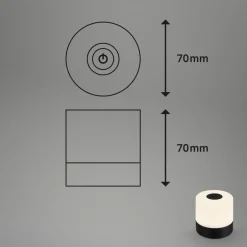 LED-bordlampe Smal, sort, 2.700K, dæmpbar