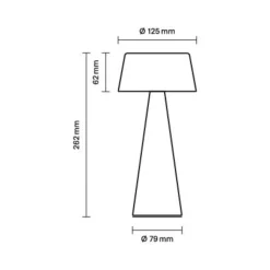 LED-bordlampe Solino, grøn, solcelle/USB, 26 cm, IP44