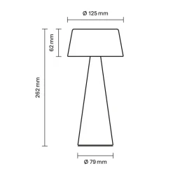 LED-bordlampe Solino, grøn, solcelle/USB, 26 cm, IP44