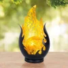 LED-bordlampe 36534, sort, guld, metal, glas
