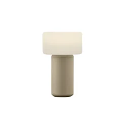 LED-bordlampe Tiny-B, sandfarvet, højde 13 cm, IP54
