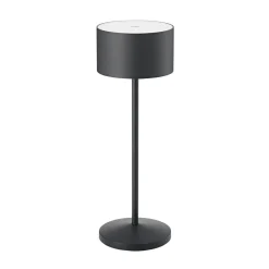 LED-bordlampe Veluna, sort, højde 25 cm IP44 dæmpbar CCT