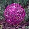 LED 3D-designkugle Galax Fun, Ø 30 cm, fuchsia