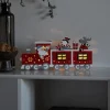 LED-dekolampe, træsilhuet tog, batteri, USB