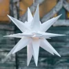 LED-dekostjerne, 18 takker, Ø 25 cm, hvid