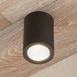 LED-downlight Embla af aluminium IP54, mørkegrå