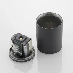 LED-downlight Embla af aluminium IP54, mørkegrå