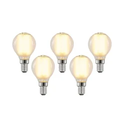 LED-dråbepære E14 4 W 2.700 K mat dæmpes, 5 stk