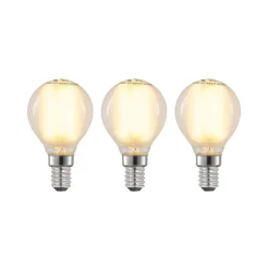 LED-dråbepære E14 4 W 2.700 K mat dæmpes, 3 stk