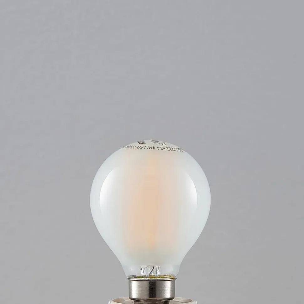 LED-dråbepære E14 4 W 2.700 K mat dæmpes, 3 stk