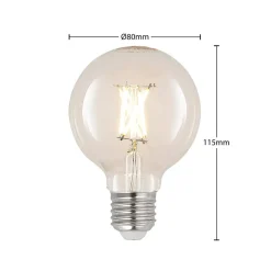 LED E27 4 W G80 2.700 K filament dæmpes klar 2 stk