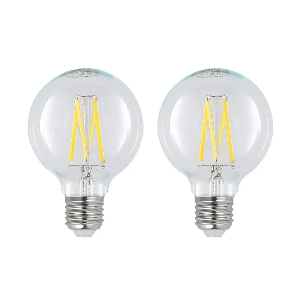 LED E27 8 W G80 2.700 K filament dæmpes klar 2 stk