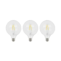 LED-filament E27 6 W 2.700 K G125 Globe klar 3 stk
