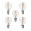 LED-filamentpære E14 4W 2.700 K dråbe dæmpes 5 stk